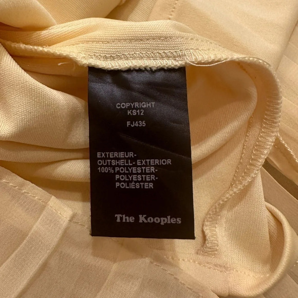 The Kooples Designer A-Line Pleated Yellow Skirt  Women’s size EU38 US 2 - Picture 9 of 13